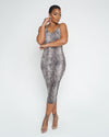 Midi Dress - Snake Skin